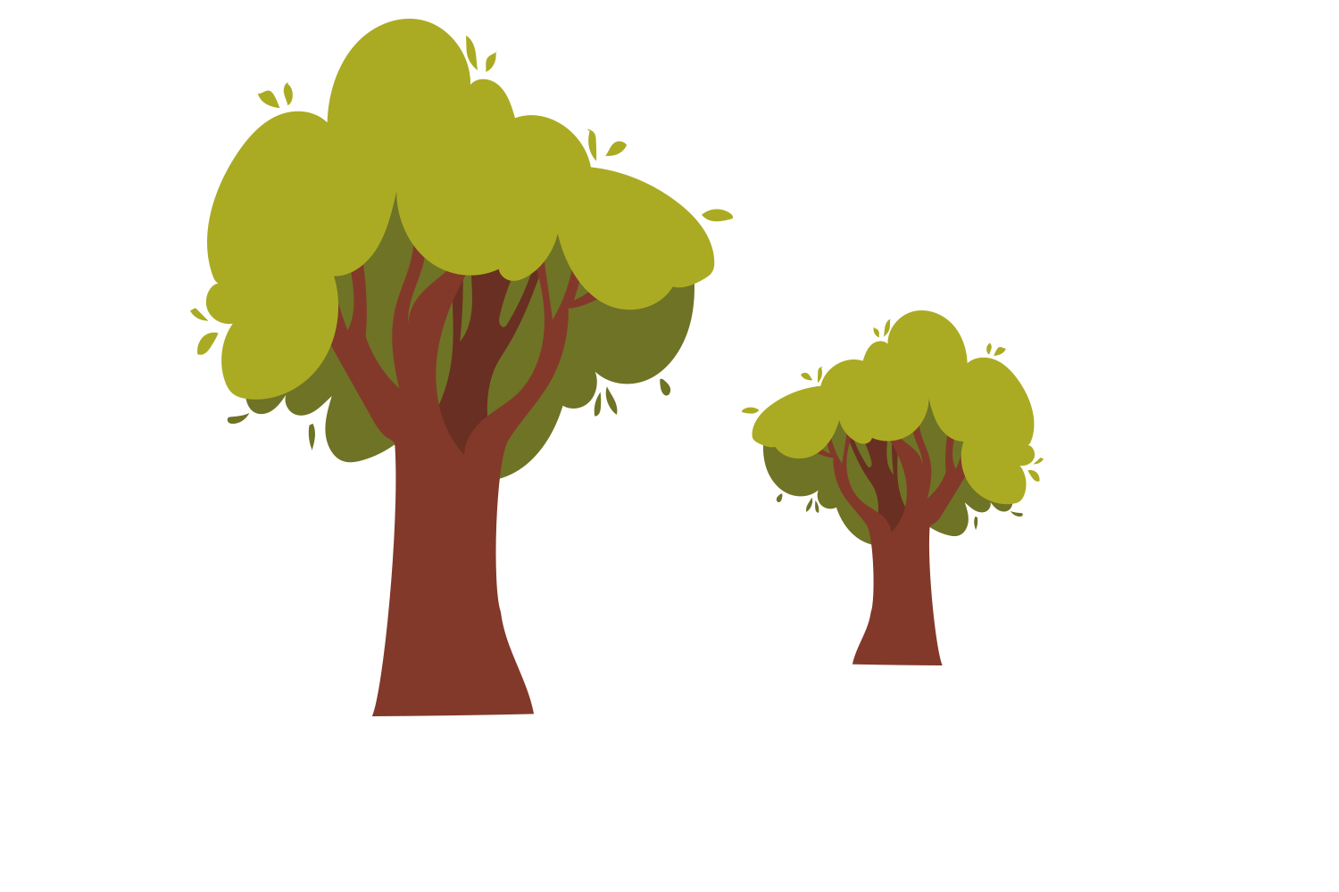 Deux arbres.